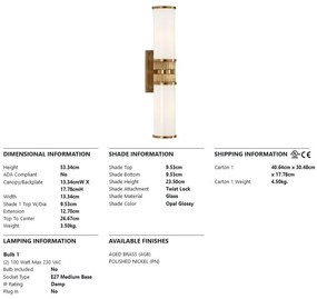 Aplica de perete LUX design modern HARPER alama antichizata