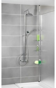 Raft pentru baie argintiu telescopic din oțel inoxidabil - Maximex