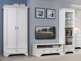 Vitrina Idento, 1 Usa 1 Sertar, H 210 CM, MDF Alb Alpin