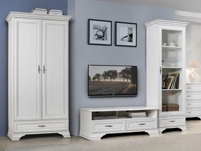 Vitrina Idento, 1 Usa 1 Sertar, H 210 CM, MDF Alb Alpin
