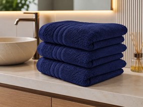 Prosop Classic 70 x 140 cm albastru inchis, 100% bumbac