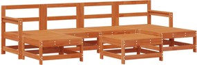 vidaXL Set de lounge pentru grădină 6 pcs Maro Ceară Lemn masiv de pin