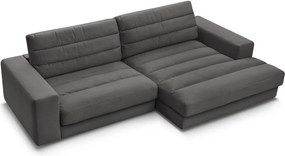 Colțar gri antracit cu tapițerie din catifea (cu colț pe partea dreaptă/cu șezlong) Sierra – Bobochic Paris