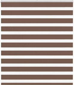 vidaXL Jaluzea tip zebra maro lățime țesătură 115,9 cm poliester