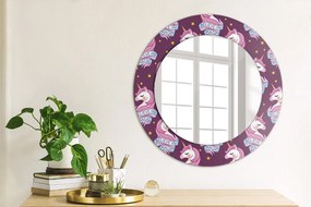 Oglinda cu decor rotunda Stele unicorn