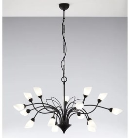 Jupiter 2057 - Lustră suspendată pe lanț GLORIOSA 15xG9/14W/230V negru