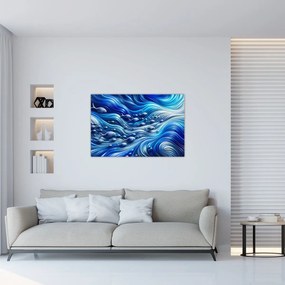 Tablou – Pești în valuri (90x60 cm)