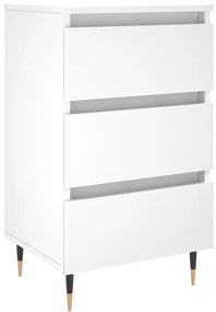826908 vidaXL Noptieră, alb, 40x35x69 cm, lemn compozit