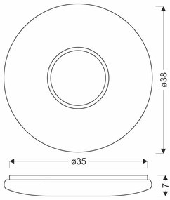 Plafonieră albă LED 38x38 cm Uran – Candellux Lighting