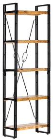 vidaXL Bibliotecă cu 5 rafturi, 60 x 30 x 180 cm, lemn masiv de mango