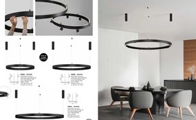 Sistem circular sina magnetica cu iluminat in partea superioara Breda 90cm
