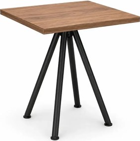 Masă fixă Pătrată din MDF, Obelix,negru-nuc