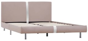 280842 vidaXL Cadru de pat, cappuccino, 120 x 200 cm, piele ecologică