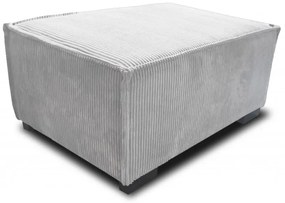 Canapea extensibila pentru trei persoane cu taburet SMART SET, gri deschis