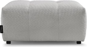 Taburet gri deschis cu tapițerie din țesătură bouclé Roxelane – Bobochic Paris