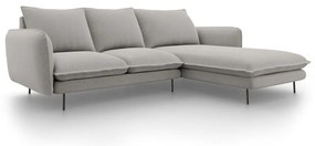 Colțar cu șezlong pe partea dreaptă Cosmopolitan Design Vienna, gri deschis