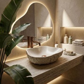 Lavoar pe blat Isla Warm Beige