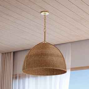 Lustra Suspendata din Franghie Lampakanai, Design Lux, auriu, Woodlawn
