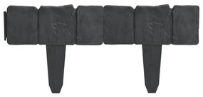 Gard din plastic pentru gradina / gazon aspect piatra, 41 buc., 10 m