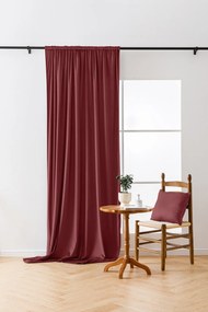 Draperie opaca culoarea vinului VELVET 135x250 cm Agățat: Inele metalice