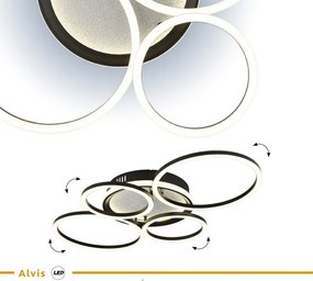 Lustra aplicata tavan design circular LED Alvis