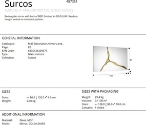 Oglinda de perete design decorativ Surcos aruriu 80x120cm