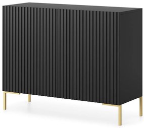 Comodă Lamellito L2  (negru + auriu). 1098829