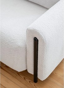 Canapea gri extensibilă/cu spațiu de depozitare cu tapițerie din țesătură bouclé 244 cm Arcadova – ELTAP