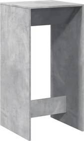 vidaXL Masă bar, gri beton, 51x50x103,5 cm, lemn prelucrat