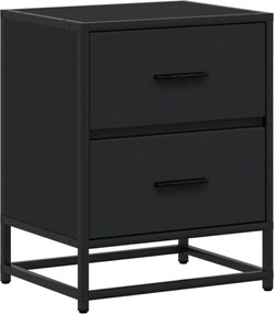 vidaXL Noptieră, negru, 40x31x50 cm, lemn prelucrat