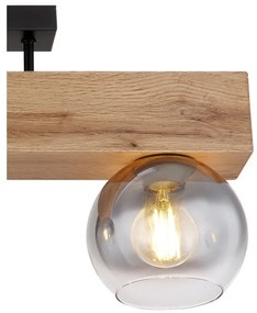 Plafoniera cu 3 surse de iluminat design modern Moitas negru, maro
