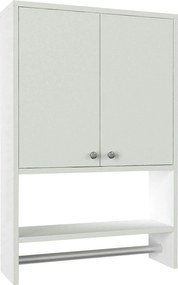 Dulap baie VIRA, alb, PAL melaminat, cu 2 usi, 59x20x90 cm