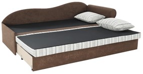Divan extensibil, maro/bej/auriu/model, dreapta, AGA D