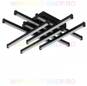 Lustra LED Cu Telecomanda, Elit's Esn174 - 8-BK, 160w