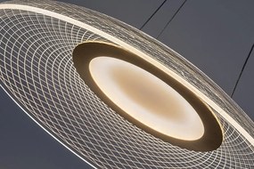 Lustra LED suspendata din metal auriu Zofrael D-50cm