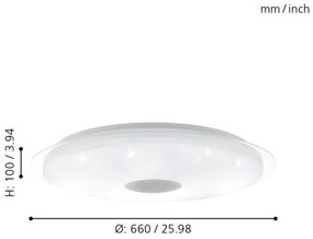 Eglo 97737 - Plafonieră LED dimabilă LANCIANO LED/40W/230V