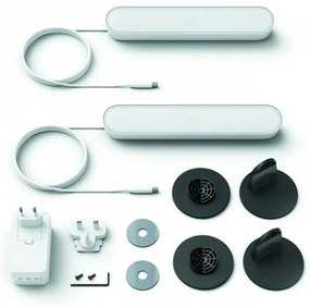 Philips - Set 2x lampă de birou LED RGB Hue AMBIANCE dimabilă LED/6W/230V albă