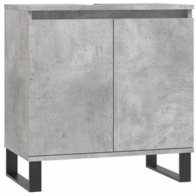 831592 vidaXL Dulap de baie, gri beton, 58x33x60 cm, lemn prelucrat
