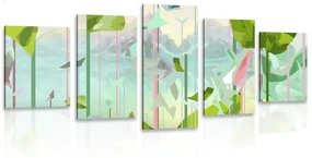 Tablou 5-piese paradisul abstract