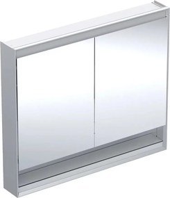 Dulap cu oglinda si nisa Geberit One ComfortLight 105 cm aluminiu eloxat