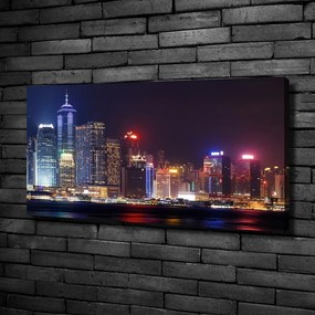 Print pe pânză Hong kong pe timp de noapte