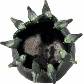 Ghiveci din ceramica verde smarald , D21 x H19,5 cm, „Charlize”