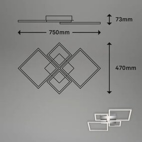 Plafonieră LED reglabilă 42W/230V/3000K crom mat