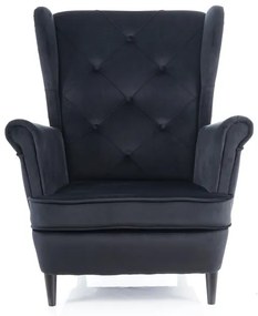 Fotoliu tapitat catifea Culoare Bej / Wenge LADY MATT VELVET