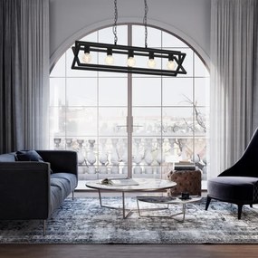 Lustră pe lanț ARNOLD 5xE27/60W/230V neagră