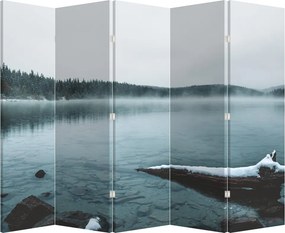 Paravan - Lacul nordic înghețat (210x170 cm)