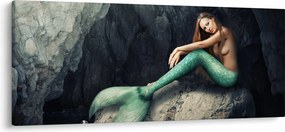Tablou - Sirena pe stâncă (120x50 cm)