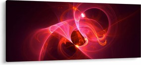 Tabloul modern cu abstacție roz (120x50 cm)
