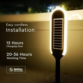 Lampă solară LED cu senzor BOLLARD LED/5W/5,5V 70 cm 4000K IP65 2000 mAh