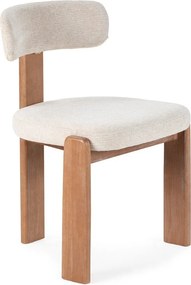 Scaune de dining crem 2 buc. tapițate Nadia – MOME